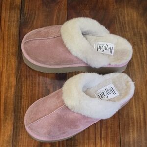Hey Girl By Corky's Pink Suede Women's Platform Slippers